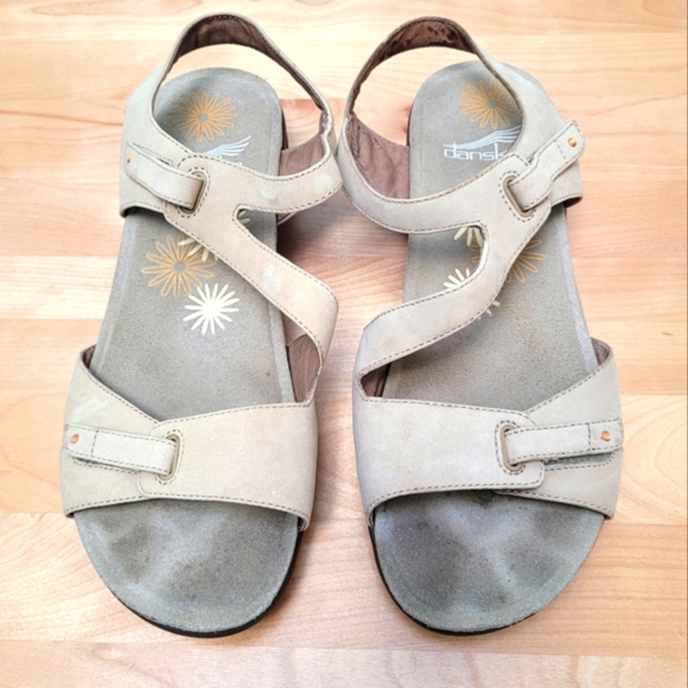 DANSKO | Irene Strappy Beige Leather Sandles, Sz. 41
